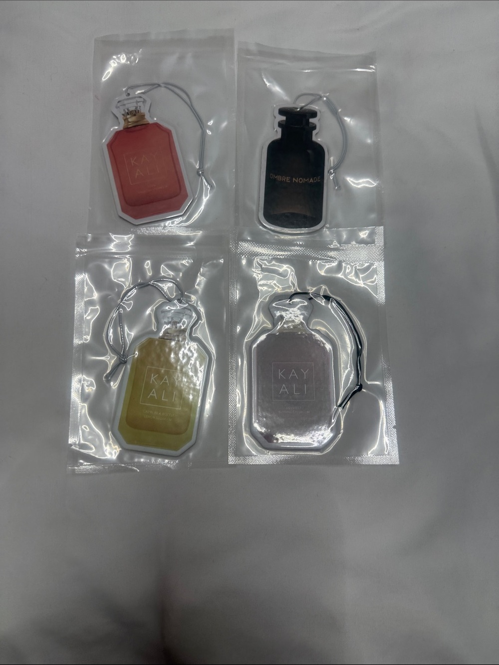 Scented Air Freshener Keychain - Multi-Color Pack 3 Kay Ali and 1 Ombré Nomade